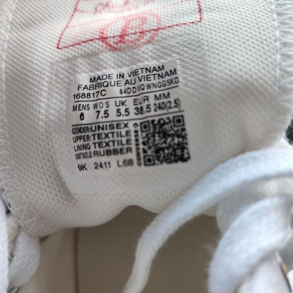 ⭐Converse Run Star Hike Canvas Platform 7.5 Women's Shoes Sneakers White 168817C - Picture 9 of 9